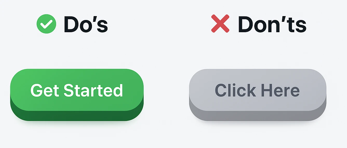 Types of UI Buttons - Dos and Donts